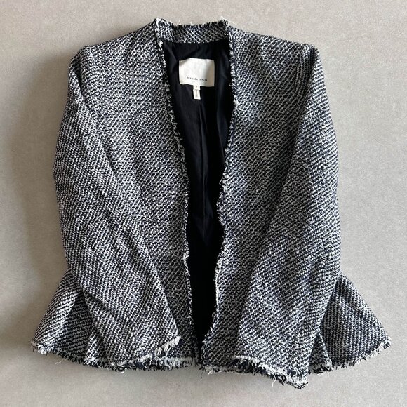 Rebecca Taylor Lurex Tweed Peplum Knit Blazer Jacket ASO Clary Fray - Picture 6 of 14